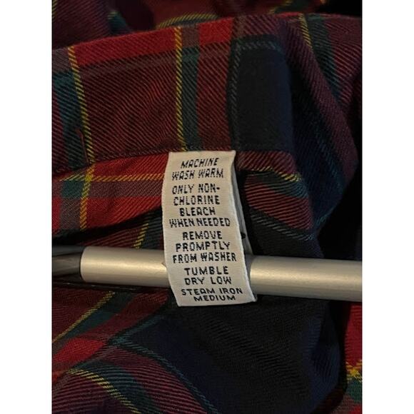 VTG NWT 90s Ralph Lauren Shirt Classic Fit Red Black Plaid Button Down Size M - Picture 4 of 4